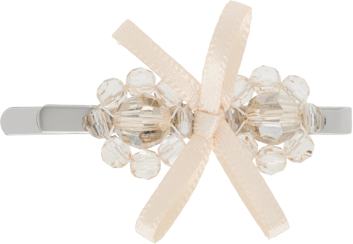 Simone Rocha Beige Petite Bow Mini Flower Hair Clip Simone Rocha