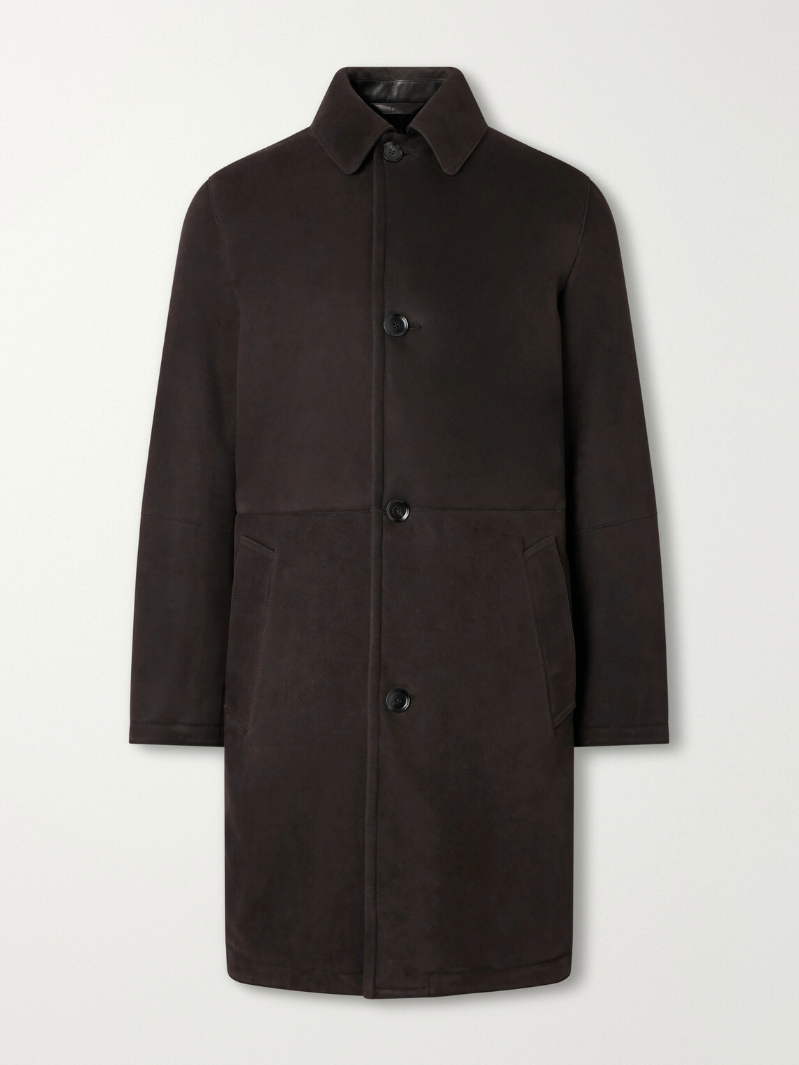 Brioni - Paneled Shearling Coat - Brown