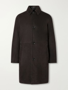 Brioni - Paneled Shearling Coat - Brown