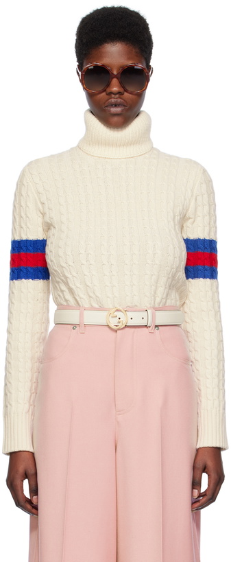 Photo: Gucci Off-White Cable Knit Turtleneck