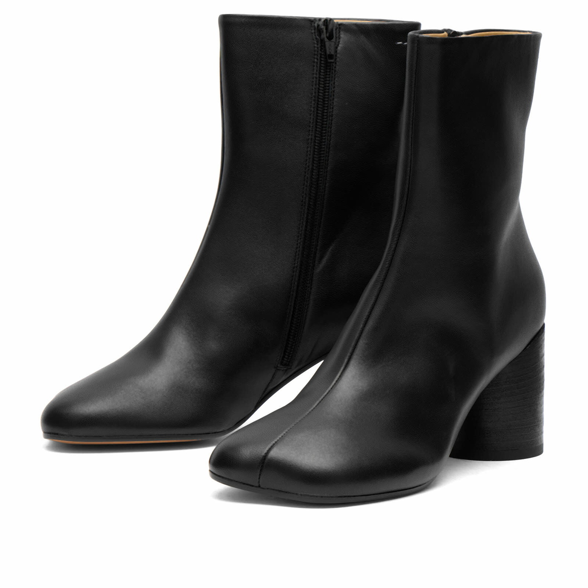 MM6 Maison Margiela Women's Heeled Moulded Toe Ankle Boots in Black