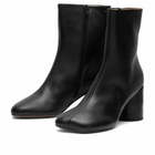 MM6 Maison Margiela Women's Heeled Moulded Toe Ankle Boots in Black