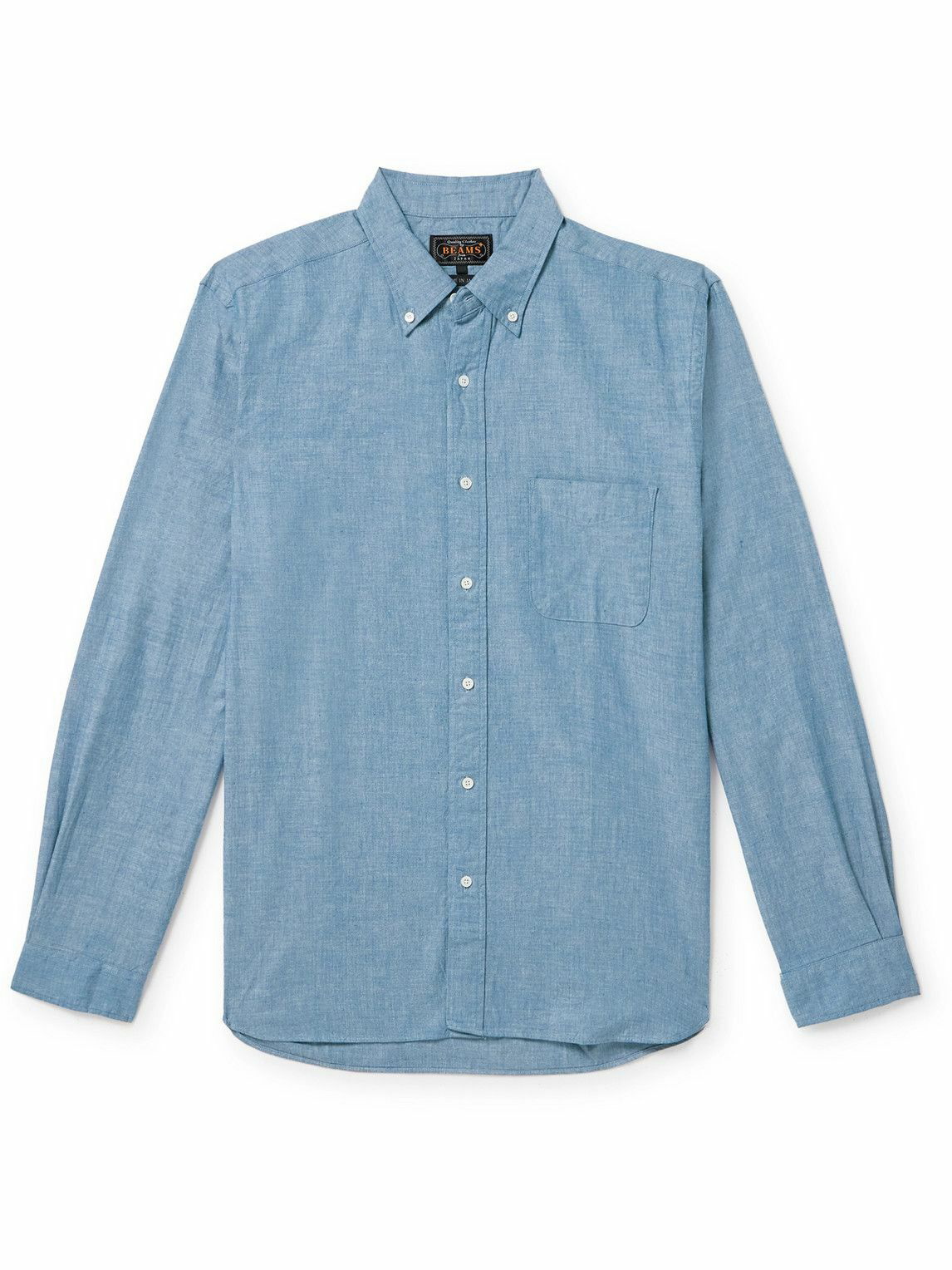 Beams Plus - Button-Down Collar Cotton-Chambray Shirt - Blue Beams Plus
