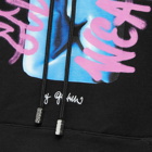 GCDS Men's G Graffiti Hoodie in Black