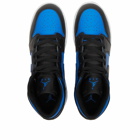 Air Jordan 1 Mid GS Sneakers in Black/Royal Blue