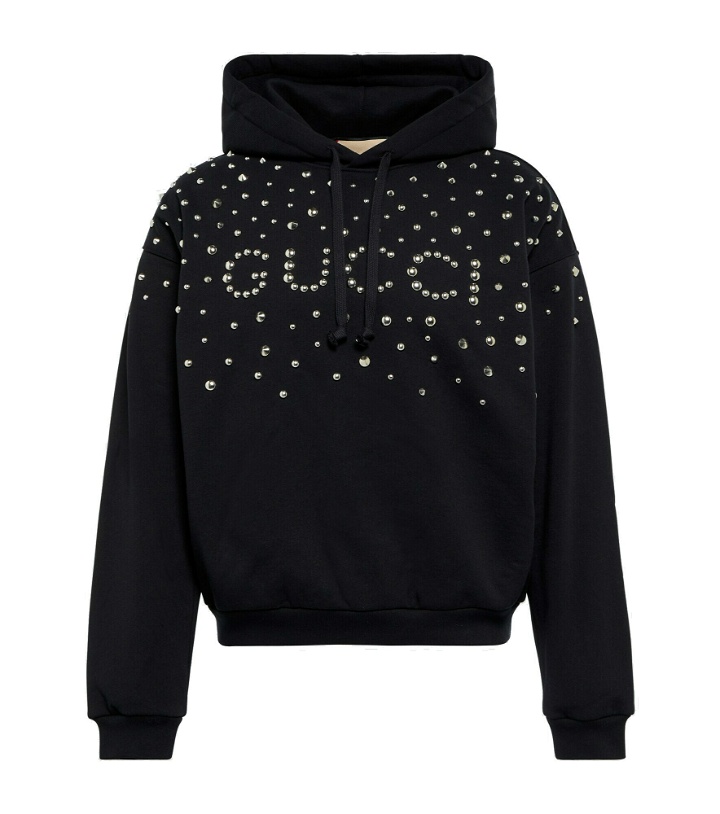 Photo: Gucci - Embellished felted cotton hoodie