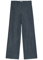 Vince Colette Wide-leg Chambray Trousers Indigo
