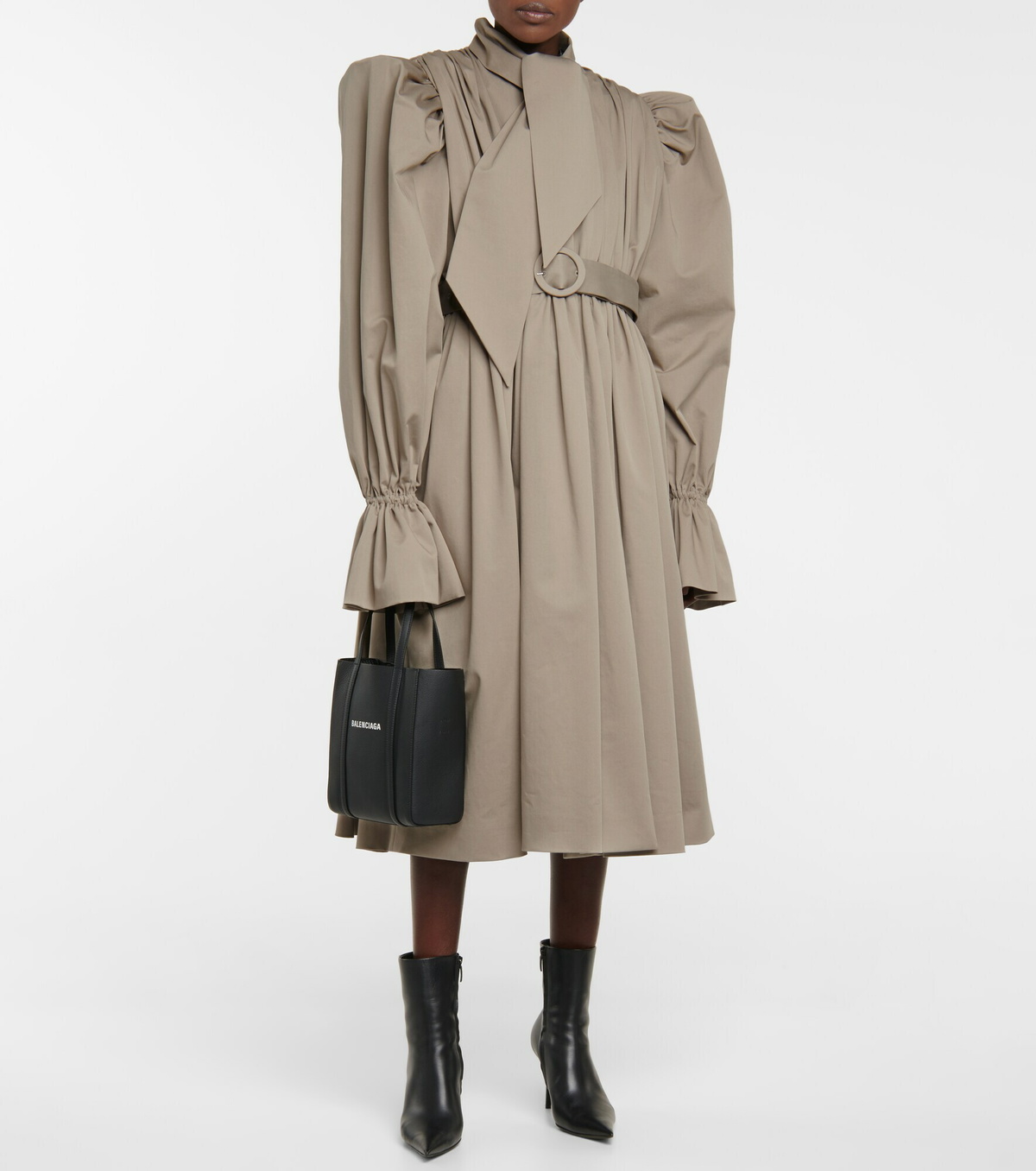 トレンチコート BALENCIAGA Cappuccino cotton Trench Suspended dress Balenciaga Cappuccino Cotton Trench Suspended Dress | Balardi