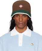 Casablanca Brown Crochet Bucket hat