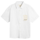 Bram's Fruit Men's Shortsleeve Varsity Shirt in White