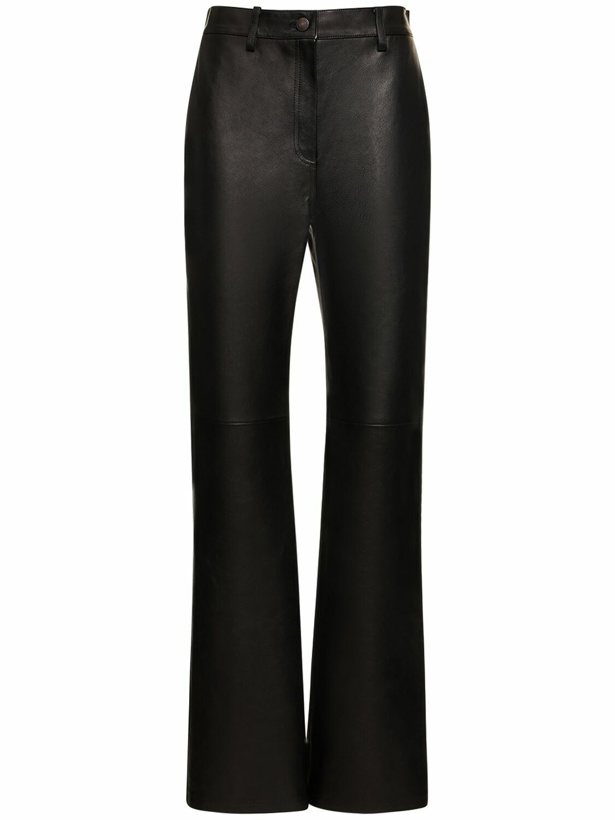 Photo: MAGDA BUTRYM - Leather High Rise Straight Pants