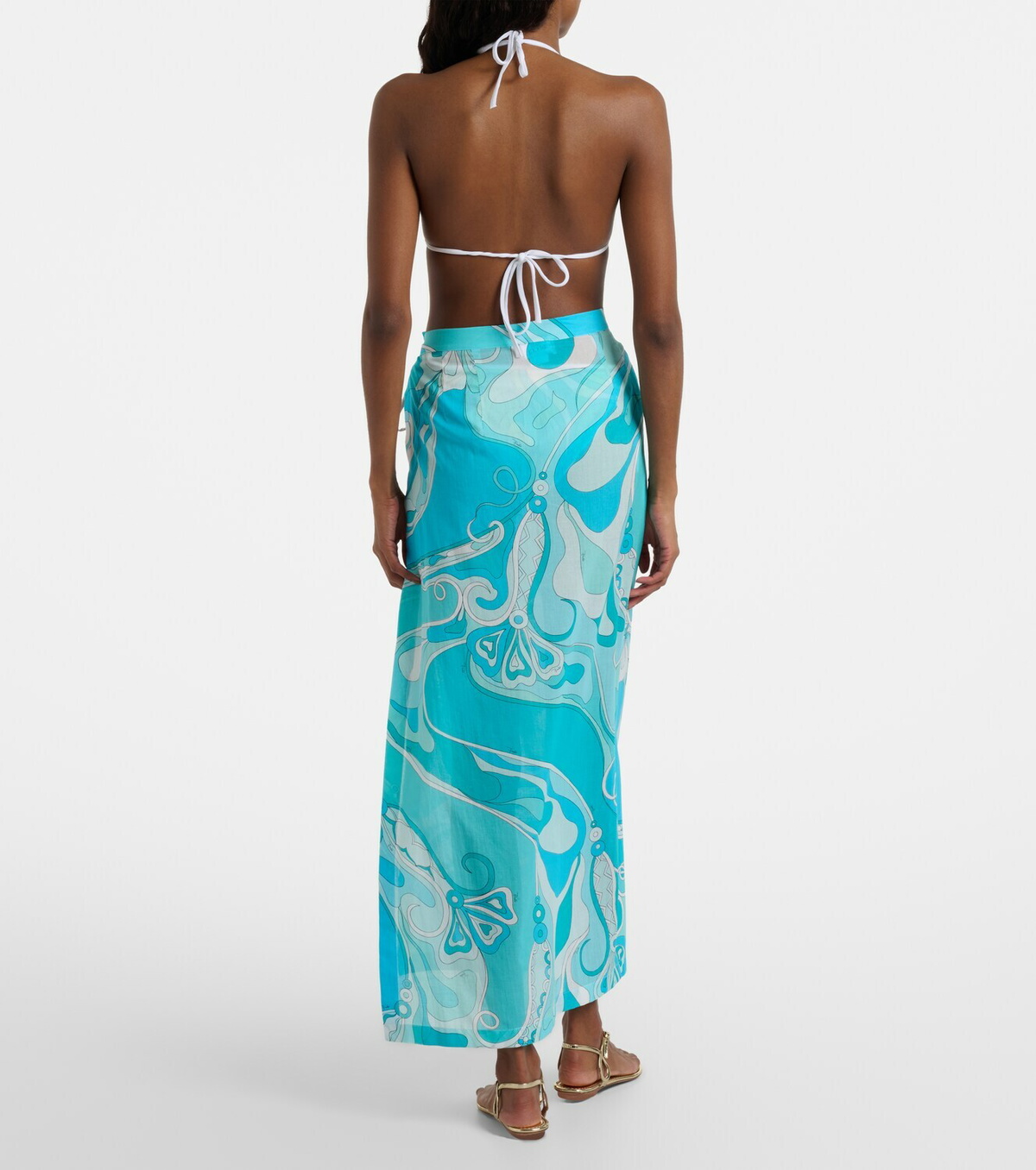 Pucci Orchidee cotton beach cover-up
