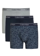 Calvin Klein Brushed Stretch-microfibre Trunks set of Three Multicoloured