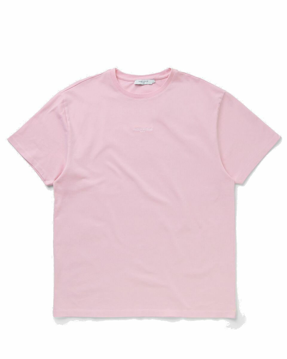 Photo: Maison Kitsune Maison Kitsune Embroidered  Relaxed Tee Shirt Pink - Mens - Shortsleeves