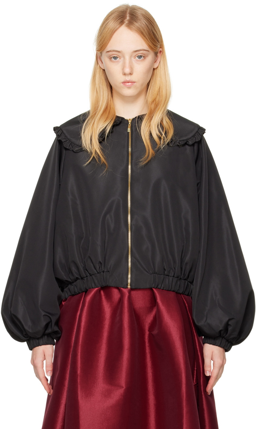 Kika Vargas Black Agnes Bomber Jacket