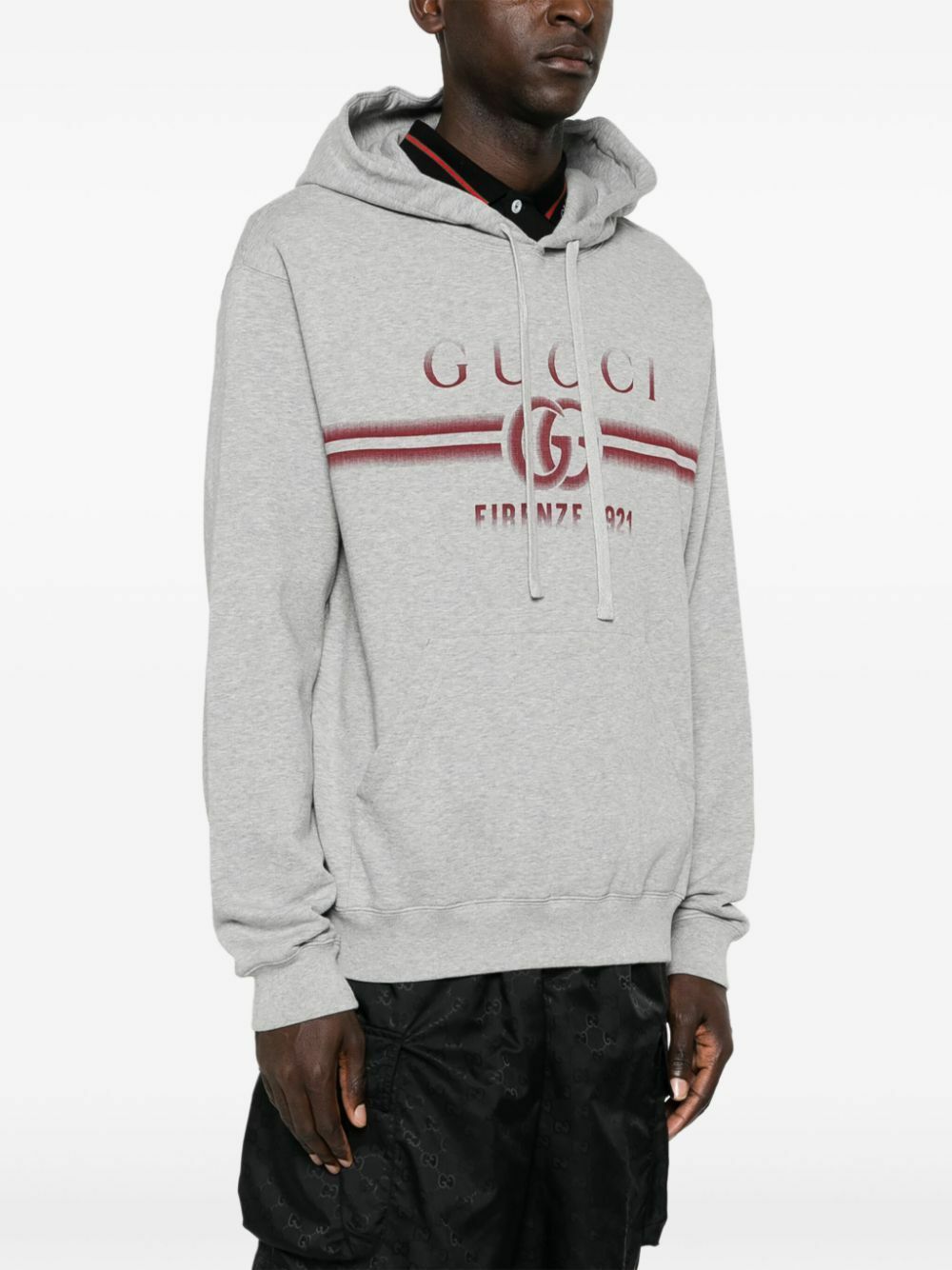 Gucci Grey Double G Cotton Hoodie Gucci