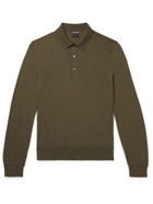 TOM FORD - Cashmere and Silk-Blend Polo Shirt - Green