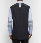 Junya Watanabe - Panelled Cotton-Poplin and Ripstop Shirt - Men - Blue