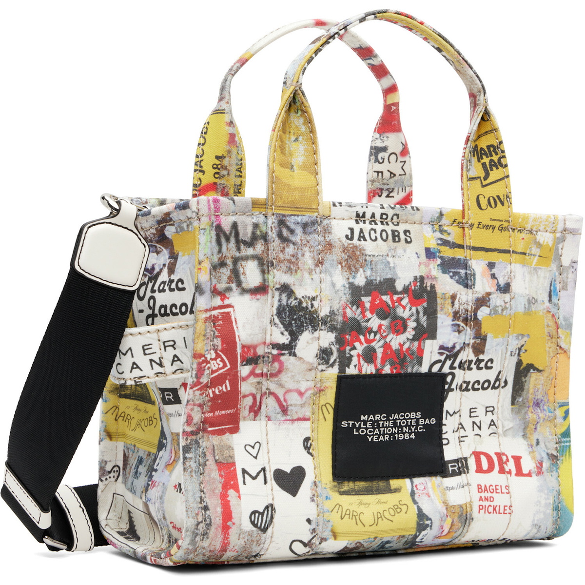 Marc Jacobs White 'The Pop Americana Canvas Small' Tote