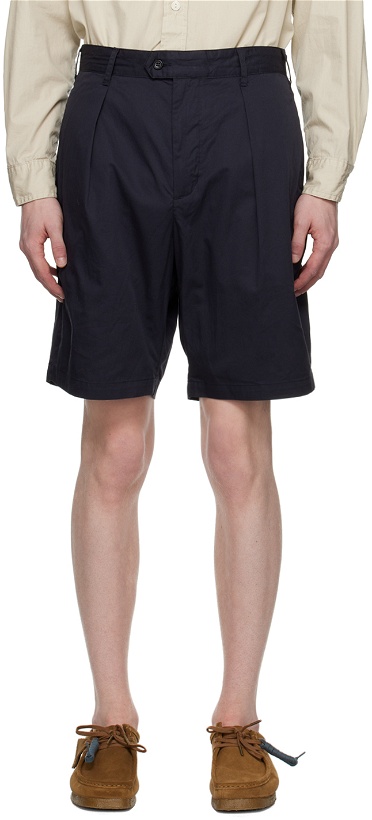 Photo: Engineered Garments Navy Sunset Shorts