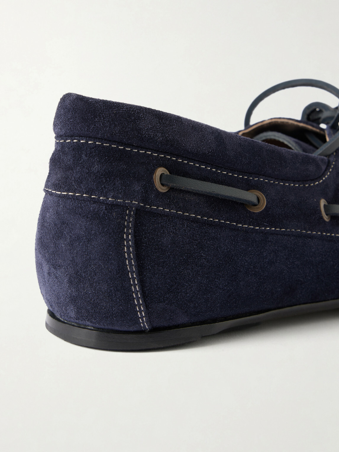 Manolo Blahnik - Marino Suede Boat Shoes - Blue