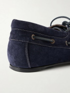 Manolo Blahnik - Marino Suede Boat Shoes - Blue