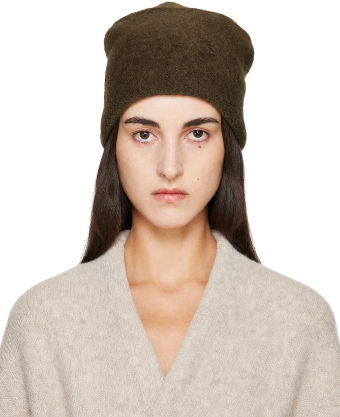 Photo: Lauren Manoogian Khaki Felt Toque Beanie