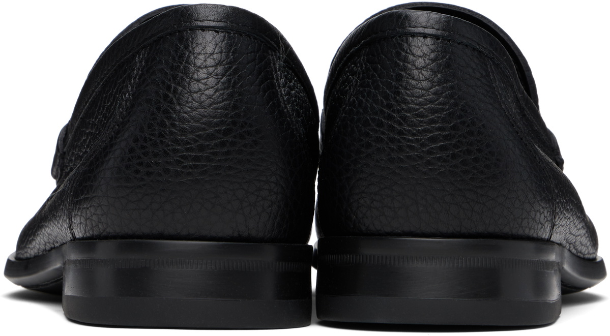 Ferragamo Black Gancini Ornament Loafers