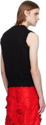 Marni Black Cotton V-Neck Vest