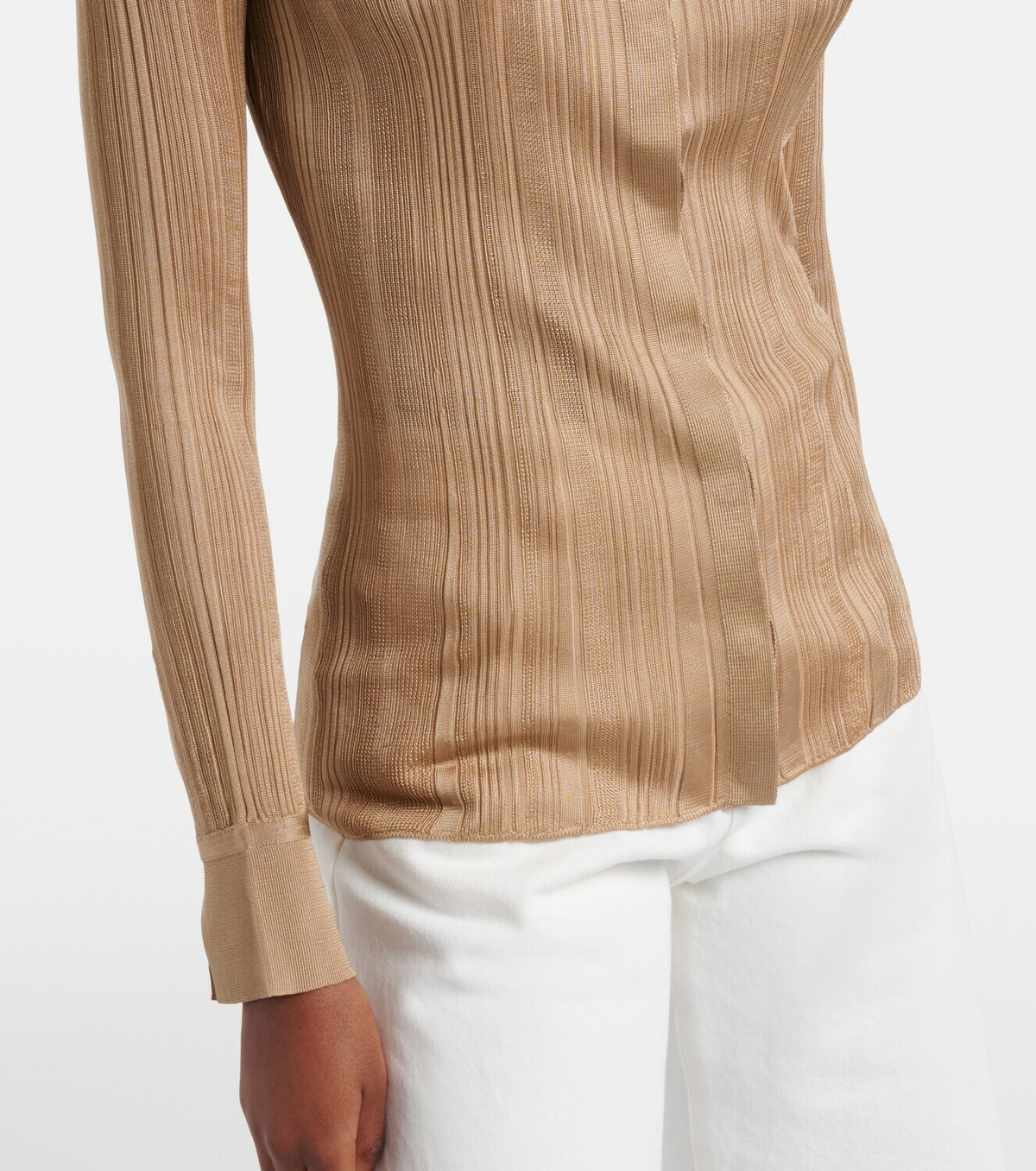 Gabriela Hearst Tamar knitted silk shirt