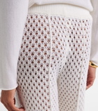 Jardin des Orangers Open-knit wool and cashmere wide-leg pants