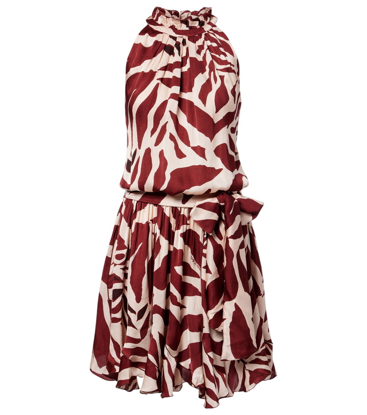 Photo: Poupette St Barth Bianca printed halterneck satin minidress