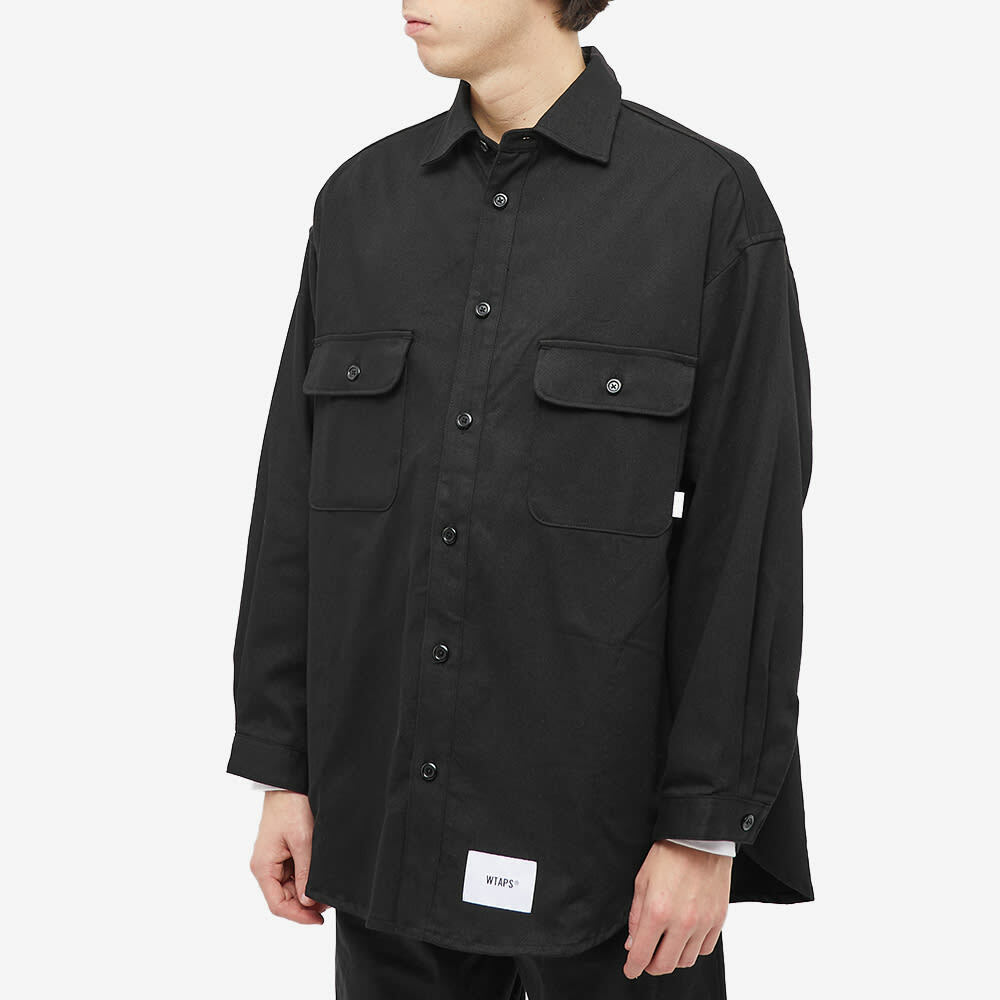 WTAPS Men's WCPO 02 Cotton Twill Shirt in Black WTAPS