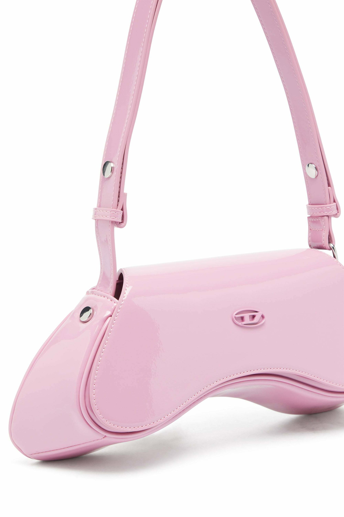 Diesel Play-Glossy crossbody bag - Crossbody Bags Womens in Pink