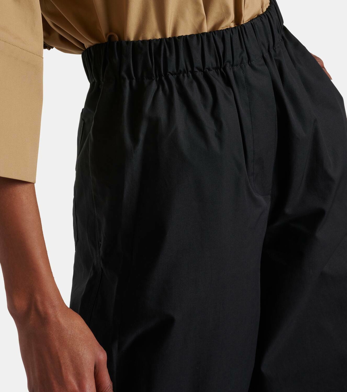 【関税＆送料込み】Max Mara 'Navigli' Pants Max Mara Navigli high-rise cotton wide-leg pants Max Mara