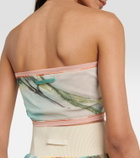 Jean Paul Gaultier Scarf floral tulle crop top