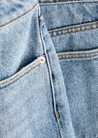 Alexanderwang.t Thong-effect Denim Mini Skirt Light Blue