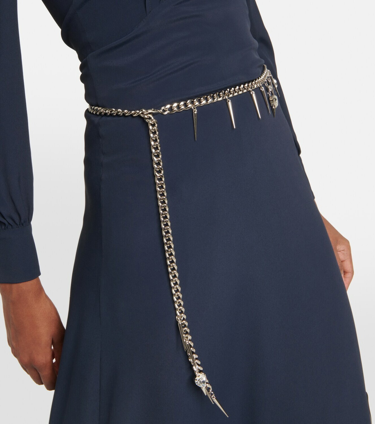 Alessandra Rich Embellished chain belt