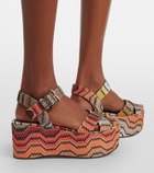 Missoni Julia Zigzag lamé platform sandals