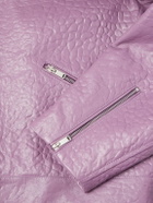 Jil Sander - Pebble-Grain Leather Jacket - Purple