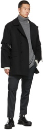 JERIH Black Detachable Coat