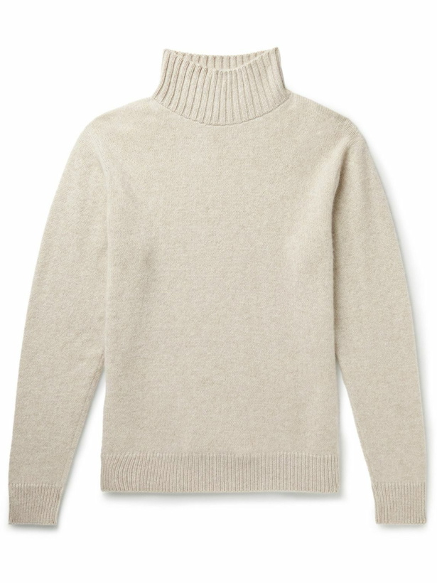 Photo: The Elder Statesman - Cashmere Rollneck Sweater - Neutrals