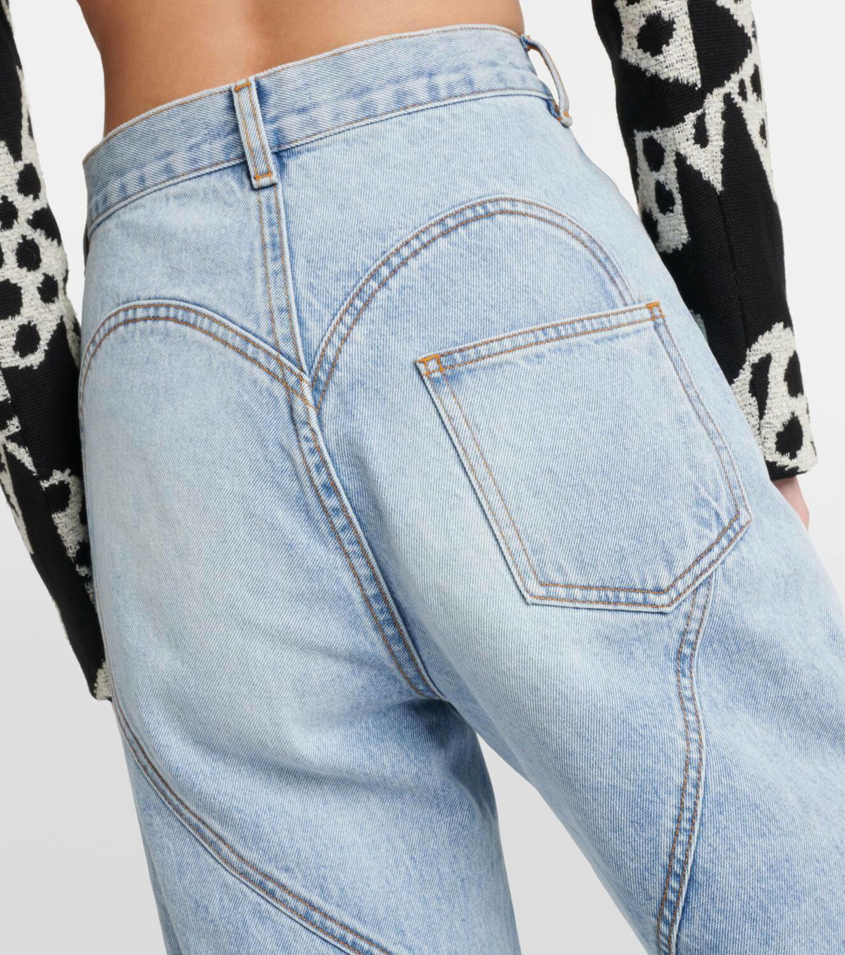 Area Crystal-embellished straight jeans AREA
