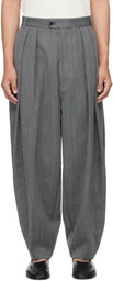 Hed Mayner Gray Wool Trousers