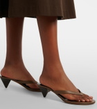 JUDE Rooty leather thong sandals