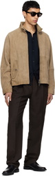 Hugo Tan Goatskin Suede Jacket
