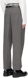 Jil Sander Gray Belted Trousers