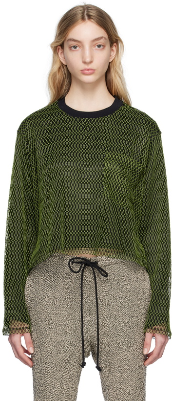 Photo: Song for the Mute Green & Black Layered Long Sleeve T-Shirt