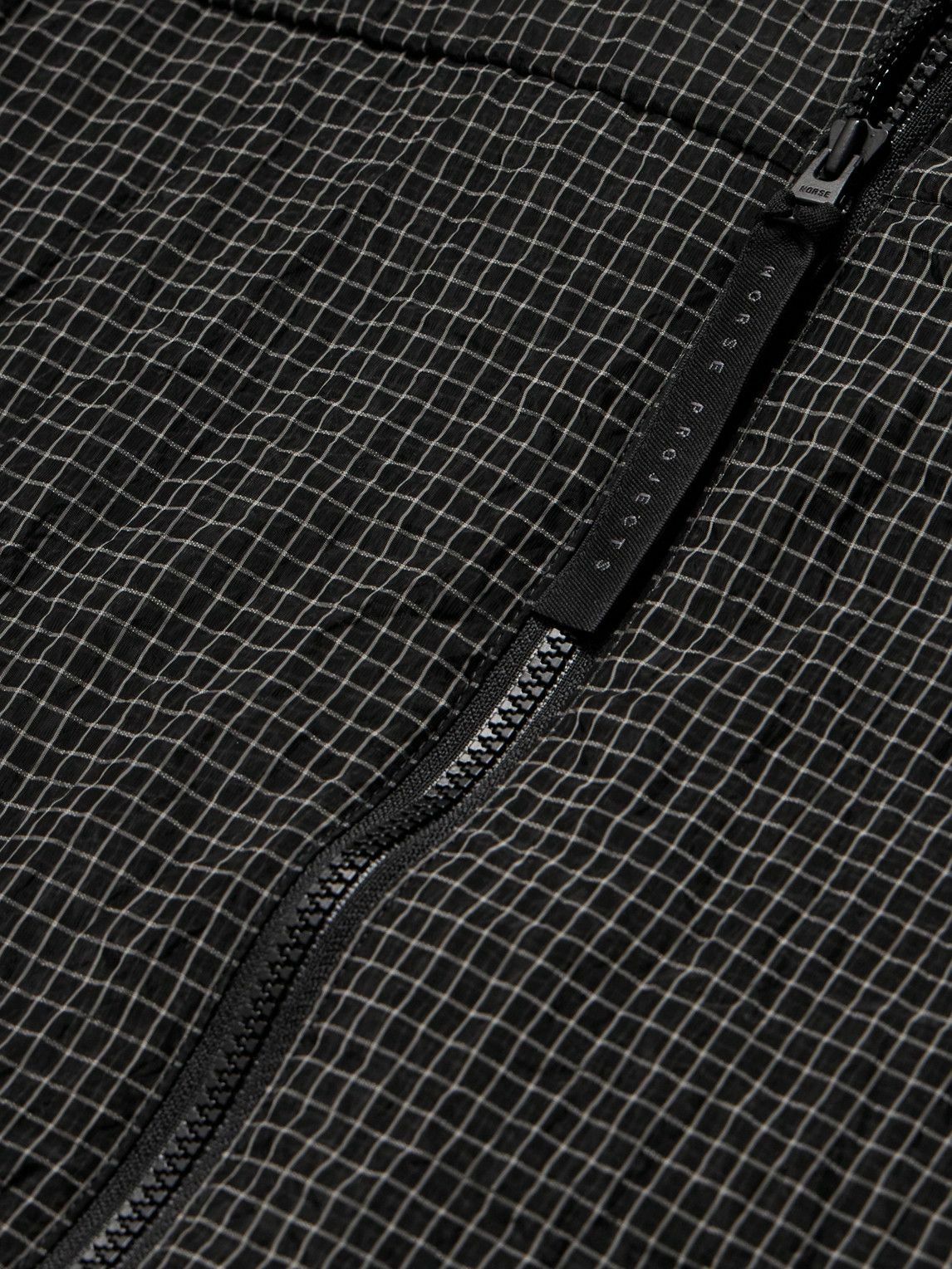 Norse Projects Arktisk - Checked Ripstop Hooded Jacket - Black