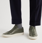 Common Projects - Achilles Pebble-Grain Leather Sneakers - Green